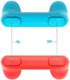 FYOUNG Hand Grips Compatible with Switch/Switch OLED Model Controllers, Grip Compatible with Switch Joy Con - Blue and Red (2 Packs)