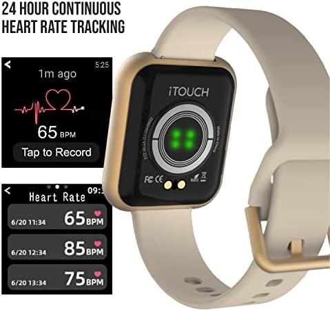 iTouch SmartWatches for Men Women with Heart Rate Tracker, Step Counter, Notifications, Sleep Monitor