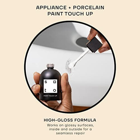 soto Appliance + Porcelain Paint Touch Up, High-Gloss, 1.5 Ounces (No. 01 Perfect White)
