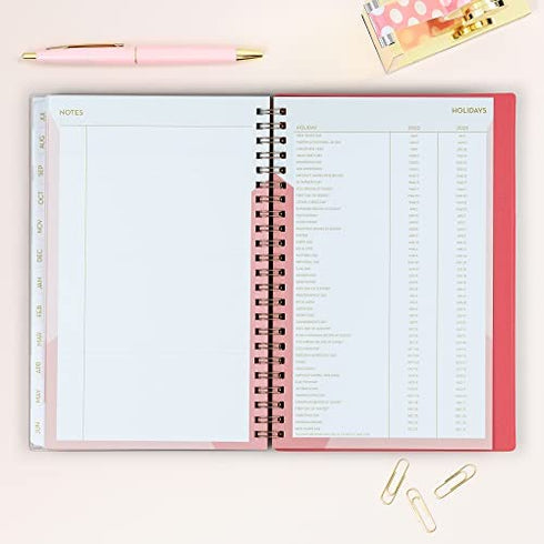 Blue Sky 2022-2023 Academic Year Weekly & Monthly Planner, 5" x 8", Flexible Cover, Wirebound, Cali Pink (130621-A23)