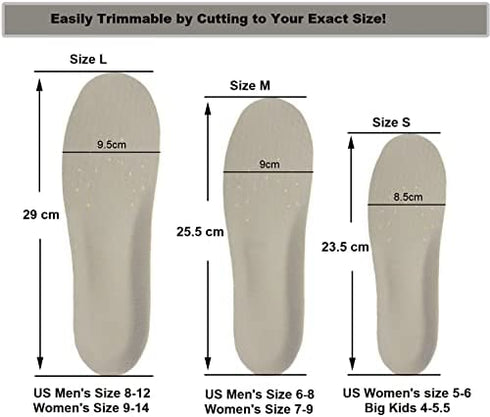 Happystep Shoe Insoles, Orthotic PU Memory Foam Insoles, Comfort Insoles Providing Arch Support, Cushioning, and Shock Absorption, Plantar Fasciitis Foot Pain Relief for Men and Women for Everyday Use (US M: 6-8 or W: 7-9)