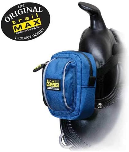 TrailMax 500 Series Insulated & Padded Front Pocket Saddle Bag for Trail Riding; Cellphone Saddle Front Pocket; Trail Riding Cellphone bag; Saddle Front Pocket for Horses; Blue