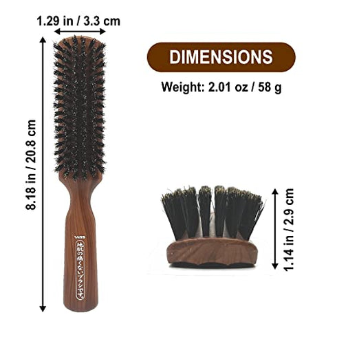 Thin Hair Brush without pain on skin : For anyone who may have trouble with thin hair .Specialized hair brush with soft hog hair for glossing your hair and preventing hair breakage. (For Brushing…)