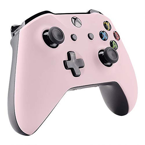 eXtremeRate Cherry Blossoms Pink Faceplate Cover, Front Housing Shell Case, Comfortable Soft Grip Replacement Kit for Xbox One S & Xbox One X Controller (Model 1708) - Controller NOT Included