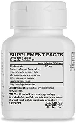 TurmericXL Natural Joint Support & Healthy Inflammatory Response Supplement - 250mg Turmeric Extract Delivers 45x More Curcumin - High Absorption, Gluten-Free – 30 Veggie Capsules