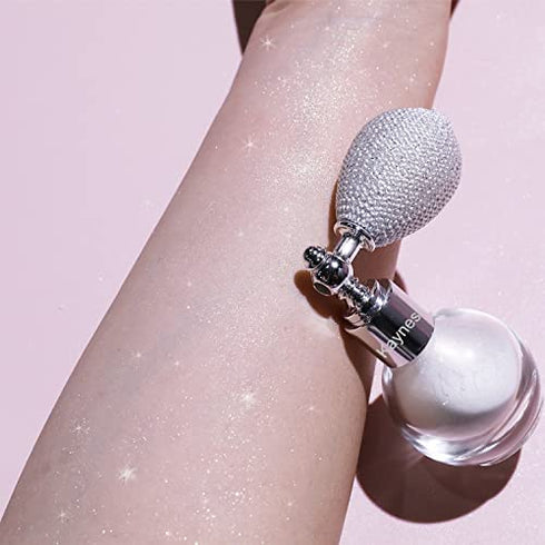 Shimmering Spray Powder Sparkle Powder, Body Glitter Face High Gloss Spray Highlighter Loose Powder Makeup Spray for Women Hair Nails Makeup( 1#Pearl White)