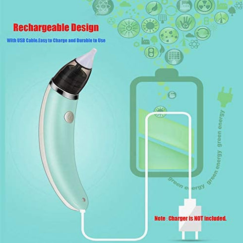 Baby Nasal Aspirator, Ravifun Electric Nose Sucker for Newborns and Toddlers, USB Charging, 5 Levels of Suction Power