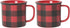 Now Designs Heritage Stoneware Mugs, Buffalo Check - 14 oz Capacity | Set of 2