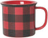 Now Designs Heritage Stoneware Mugs, Buffalo Check - 14 oz Capacity | Set of 2