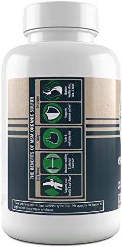 500mg MSM Organic Sulfur Capsules by No Boundaries Health and Wellness – 180 Vegetable Capsules: No Excipients or Fillers – Premium Health Supplement: 99.9% Pure MSM Powder – Joints, Skin, Hair, Nail