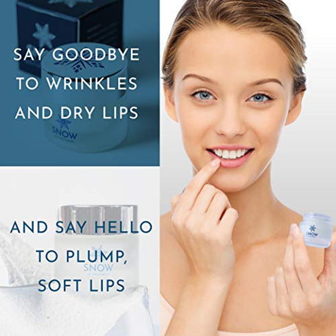 Snow Rejuvenating Lip Treatment with Hyaluronic Acid | Moisturizing Lip Balm for Youthful-Looking Lips, Hydrating Lip Balm and Lip Moisturizer, Lip Moisturizer for Very Dry Lips