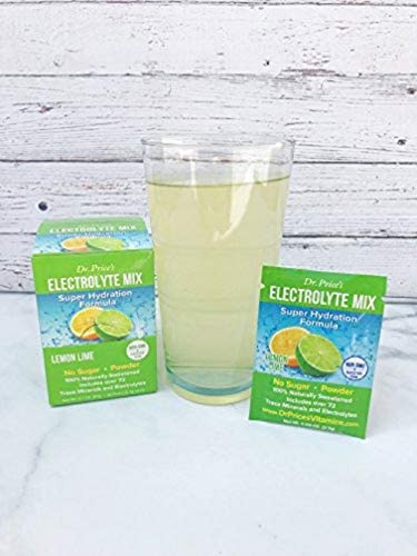 Dr. Price's Vitamins Electrolyte Mix Supplement Powder, 72 Trace Minerals, Potassium, Sodium, Electrolyte Replacement Keto Drink | Lemon-Lime 30 Packets | No Sugar, Keto, Vegan, Non-GMO, Gluten-Free