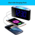 Extra Loud Vibrating Alarm Clock with Bed Shaker for Heavy Sleepers,Digital Bedroom Clock for Deaf Hearing Impaired Senior, 7 Night Light, Large LED Display,Dimmer, 2 USB Charger,12/24H,Battery Backup