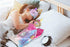 WONDOLL 18-inch Doll-Clothes and Doll-Sleeping-Bag Set - Unicorn-Pajama with Matching Sleepover Masks & Pillow - Compatible with Generation, My Life, Journey Doll Accessories Best Gifts