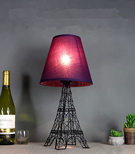 Othmro Lamp Shade 5.12 inch Small Fabric Floor light decoration Replacement Lamp shade for Table Lamp and Floor Light E14 Base Fabric Hand Crafted-Purple (1 PCS)