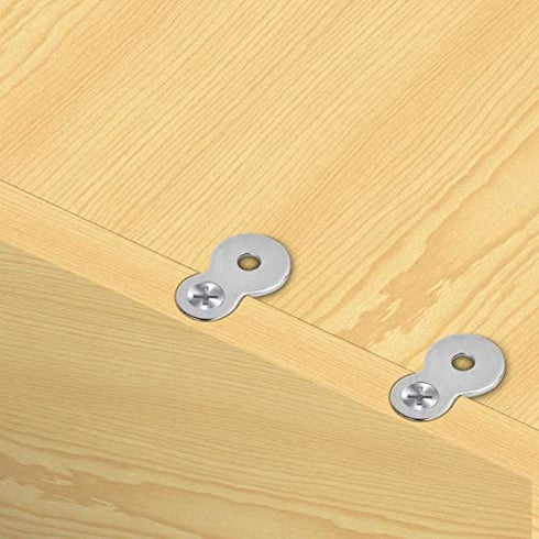 20 Pack Figure 8 Steel Desk Top Fastener Clip - Heavy Duty Figure-Eight Fasteners Clips Attaching a Table, Solid Steel, 12 Gauge