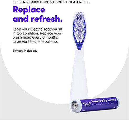 SmileDirectClub Electric Toothbrush Brush Head and Battery Refill