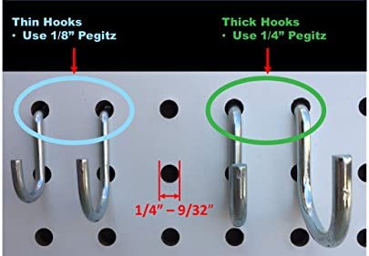 Pegitz Pegboard Peg Locks 50PCS (1/4 inch, White)
