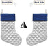 Ivenf Christmas Stockings, 4 Pcs 18 inches Blue Silver Faux Silk Quilted Thick Luxury Stockings, for Family Holiday Xmas Fireplace Decorations