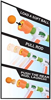 Kiddie Play Atomic Power Popper Gun Ball Shooter with Foam Balls for Kids