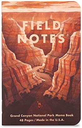 Field Notes: National Parks Series (Series B - Grand Canyon, Joshua Tree, Mount Rainier) - Graph Paper Memo Book 3-Pack - 3.5 x 5.5 Inch