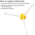 EEEKit 3 Pack 3 Arm Side Brushes Kit for iRobot Roomba 500 & 600 & 700 Series 600 610 620 760 770 780 Vacuum Cleaner Replacement Set
