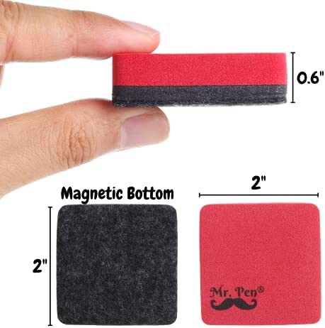 Mr. Pen- Dry Erase Erasers, 24 Pack, Dry Erasers, Dry Erase Board Erasers, White Board Erasers, Whiteboard Erasers, Small Dry Erase Eraser, Mini Dry Erasers, Magnetic Erasers, Dry Erase Marker Erasers