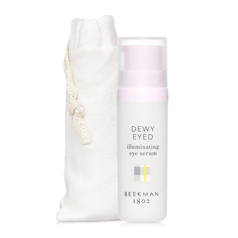 Beekman 1802 - Dewy Eyed Illuminating & Depuffing Eye Serum - Persian Silk Tree Bark Extract Skin Tightening Dark Circle Eye Cream & Puffy Eyes Treatment - 0.5 fl oz