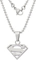 DC Comics Superman Jewelry for Women Stainless Steel Cutout Logo Pendant Necklace