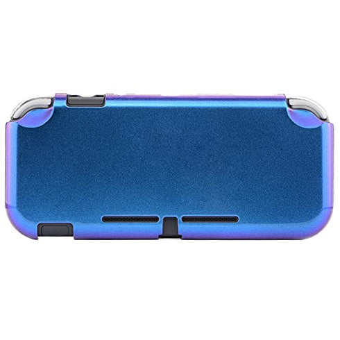 eXtremeRate PlayVital Glossy Chameleon Purple Blue Protective Case for Nintendo Switch Lite, Hard Cover Protector for Nintendo Switch Lite - 1 x Black Border Tempered Glass Screen Protector Included