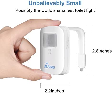 2 Pack Rechargeable Toilet Night Lights, 16-Color Motion Detection Bathroom Bowl Light, Novelty Cool Funny Birthday Gag Stocking Stuffer Gadget Gifts Idea for Adult Kids Men Father Dad Boys Toddlers