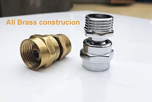 Shower head Swivel adapter,ball joint povit for overhead/handheld shower head,shower arm connection,polished Chrome