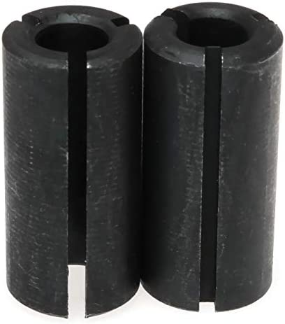 E-outstanding Router Bit Collet Chuck Adapter 2PCS1/2Inch to 1/4Inch Router Collet Reduction Sleeve Tool Bit