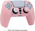 BRHE PS5 Controller Skin Grip Cover Anti-Slip Silicone Protector Rubber Case Cute Kawaii Accessories Set Gamepad Joystick Shell with 2 Thumb Grip Caps (Full Covered, Pink)
