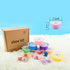 7 Pack Butter Slime Kit, with Blue Stitch Slime, Lemon Watermelon and Peachybbies Slime Charm etc,DIY Scented Slime for Girls Boys,Soft and Non-Sticky