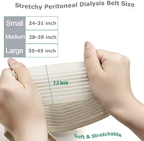 Stretchy Peritoneal Dialysis Belt, G/PEG Tube Holder - Feeding Tube Holder, Catheter Tube Storage Band (Medium)