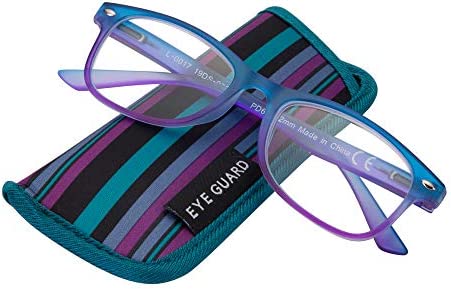 EYEGUARD 4 Pack Reading Glasses for Women Fashion Colorful Gradient Readers