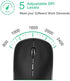 J JOYACCESS Wireless Mouse for Laptop, 2.4G Ultra Thin Silent Mouse with USB Receiver, 2400 DPI Portable Mobile Optical Cordless Mouse for Laptop, Computer, MacBook,Window, Chromebook, PC-Black