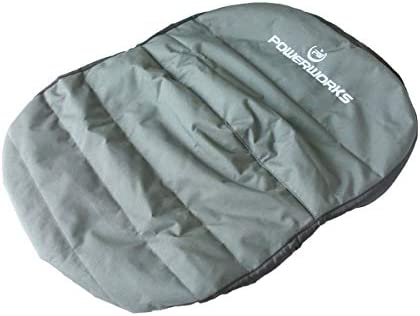 POWERWORKS Weatherproof Deluxe Riding Lawn Mower Seat Cover, Medium, Black