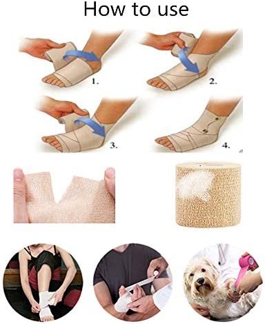 12 Pack Self Adhesive Wrap Bandage - Vet Wrap for Pets, Stretch Self-Adherent Cohesive Tape Breathable Athletic Tape Rolls (1 Inches x 5 Yards Each, 12 Colors)