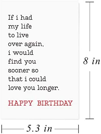 Romantic Birthday Card,Love Cards For Boyfriend Girlfriend Husband Wife Him Her