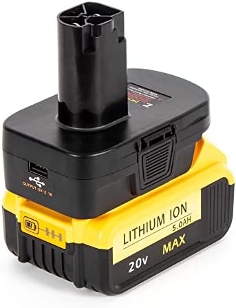 ZDTZAN Battery Adapter DM18GL for Craftsman C3 19.2V Cordless Tools, for DeWalt and for Milwaukee 18V/20V Lithium Battery to for Craftsman 19.2V Battery Cordless Tool, with USB