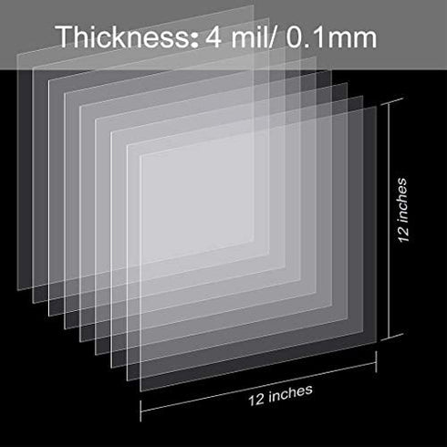 25 Pieces 4 mil Blank Stencil Material Mylar Template Sheets for Stencils, 12 x 12 inches