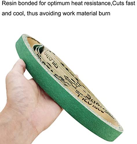 Sackorange 12 PCS 1 x 30 Inch Metal Grinding Zirconia Sanding Belt 3 Pcs Each of 40 60 80 120 Grit Belt for Polished Steel, Stainless Steel, Cast Iron, Carbon Steel, etc, (1 X 30 Inch)