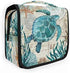 Sea Turtle Retro Map Hanging Toiletry Bag Ocean Nautical Makeup Bag Travel Cosmetic Bag Pouch Waterproof Accessories Organizer Large Portable Wash Gargle Bag for Women Girls Kids Gifts