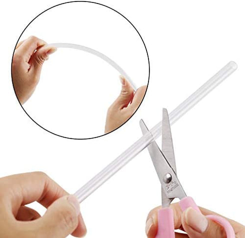 12 Pieces 11 Inches Clear Reusable Plastic Straws for Tall Cups, Tumblers and Mason Jars, BPA-Free Drinking Straw with 1 Cleaning Brush, NOT DISHWASHER SAFE