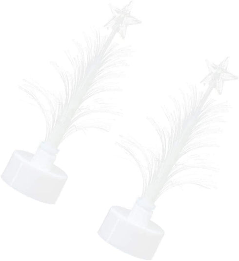 2pcs Multi- Colour Christmas LED Light Christmas Tree Fiber Optic LED Night Lights Decorative Fibre Christmas Tree LED Night Light Christmas Holiday Decoration