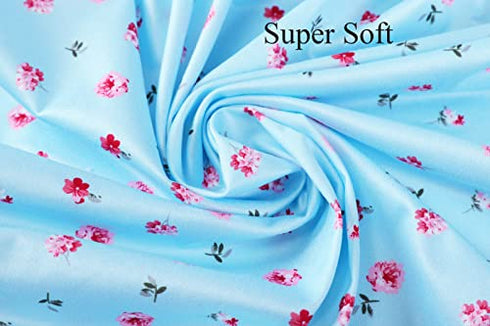 Floral Bassinet Sheet Set 3 Pack Jersey Knit Ultra Soft Stretchy Compatible with Halo,Graco,Dream On Me,MiClassic,Chicco Lullago,Delta,4Moms,Mika Micky Mattress and More for Baby Girl Boy Blue