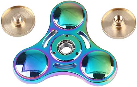Mtele EDC Hand Spinner Metal Fidget ADHD Focus Toy Ultra Durable High Speed Anxiety Relief Toys,Rainbow Color