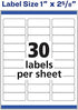 Avery Easy Peel Printable Address Labels with Sure Feed, 1" x 2-5/8", White, 750 Blank Mailing Labels (05260)